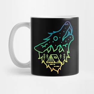 The Mountain Moon Wolf - Howling Wolves Mug